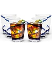Amazon.com | IMPULSE! Crazy Colored Swirl Drinking Glass Cups, Set