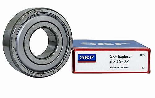 Image of 2PACK SKF 6204-2Z 20x47x14mm Double Metal Seal Bearings Deep Groove Ball Bearings