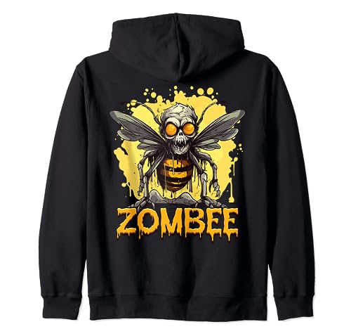 Zombee - Funny Halloween Bee Costume for Women Men Adult Felpa con Cappuccio
