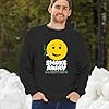 Tee Hunt Smoke Away A Shitty Day Sweatshirt Weed Smiley Face Cannabis Joint Chill Funny