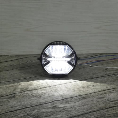 Phare de moto LED universel 36W jaune style rétro moderne