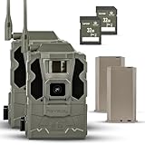 TACTACAM Reveal Pro 3.0 - Cámara de rastreo celular - Red multicelular, GPS, IR sin brillo, habilitada para Wi-Fi, fotos HD y videos de 1080p, batería de larga duración + tarjeta SD de 32 GB + batería