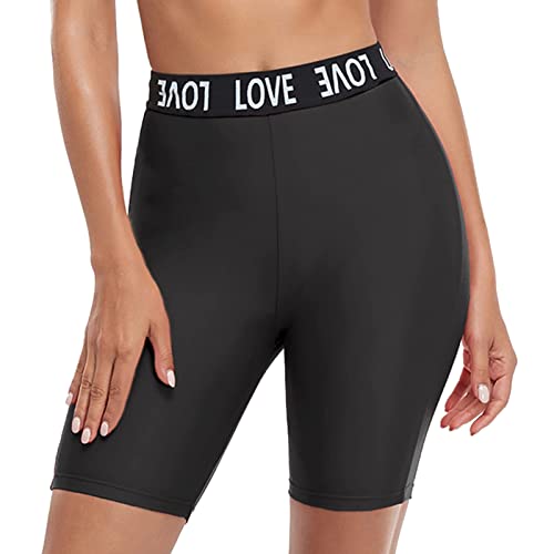 Pantalón corto baño mujer de talle alto deportivo bikini short para natación en piscina