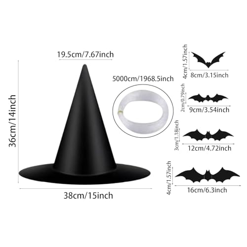 Easy Installation Durable and Reusable Witch Hat Decor Set for Halloween - image 3