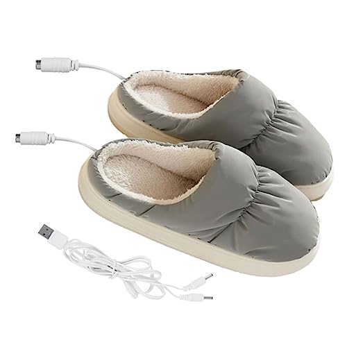 Pantoufles chauffantes électriques USB pour réchauffer vos pieds dans la chambre en hiver