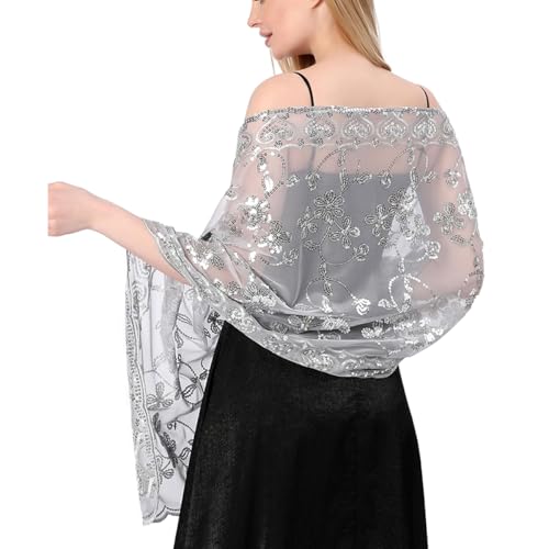 シルバーレースストール