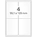 Produktbild Labelident wetterfeste Folienetiketten - 99 x 139 mm - 400 PET Polyester Etiketten transparent matt, selbstklebend, 100 Blatt DIN A4 Bogen