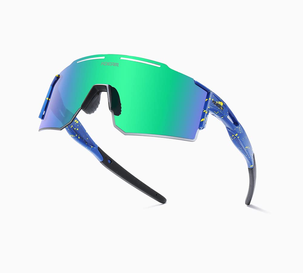 GoHZQ Polarised Sports Sunglasses for Men Womens Polarized Cycling Sunglasses UV400 Protection TR90 Superlight Frame Glasses for Driving Fishing