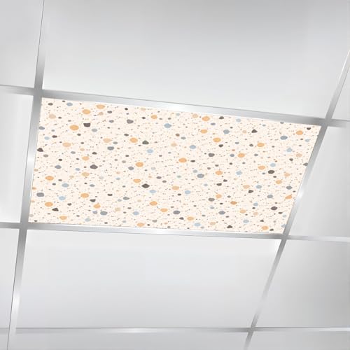 4 Pcs Fluorescent Light Covers for Ceiling Lights Terrazzo flooring