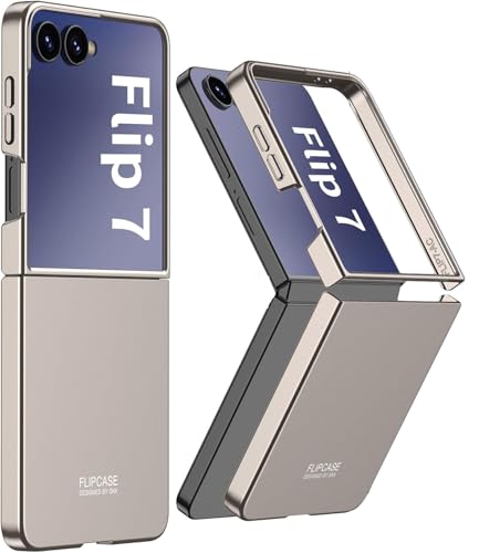 Image of Kapa Ultra Thin Back Case for Samsung Galaxy Flip7 / Z Flip 7 | Full Body Protection Hard Back Cover (Titanium)