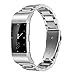 Fitbit Charge 2 Wrist Band, Shangpule Stainless Steel Metal Replacement Smart Watch Band Bracelet with Double Button Folding Clasp for Fitbit Charge 2