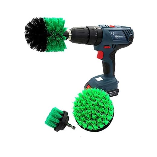 Yingm Elektrisk golvborste borrborste 3 stycken 5,8 cm/3,5/4-tums elektrisk rengöringssats elektrisk borr-borsthuvud-kombination universalrengöring multi-sce-användning