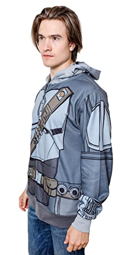 Sweat Mandalorian Star Wars anthracite XL pull à capuche pour fan - 3