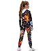YECARYPOD Color Splatter Girls 2 Piece Outfits Crop Top Hoodie and Sweatpants Athletic Sweatsuits Sets for Boys Girls Kids Dance Tracksuit Jogging Outfits Set Fall Fashion Sweatshirt Set