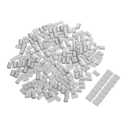 WATIIFUFU 200 Pezzi Manicotti a Crimpare in Alluminio 1/16 per Cavi e Funi Metalliche Anelli di Arresto Resistenti alle Intemperie per Uso Esterno Puntali per Fune e Cavo Fissaggio