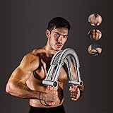 ♥ Armtrainer: Biegehantel Königsfeder können Sie ihre gesamte Oberkörpermuskulatur trainieren - Die Königsfeder ist mit Sicherheitsschlaufen ausgestattet