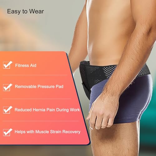 Faja para Hernia para Hombre con Almohadilla de Compresión Removible miniatura 6
