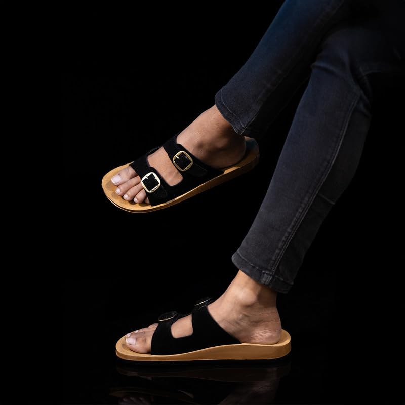 Image of WALKAROO Women's Daily Wear Sandals - WE2362 Chocolate | WE2362