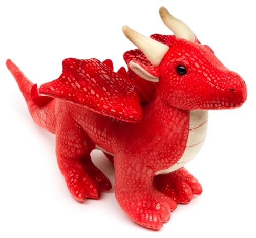 Uni-Toys - Dragón Rojo - 26 cm (Longitud) - Peluche de Peluche - Peluche, FW-10047