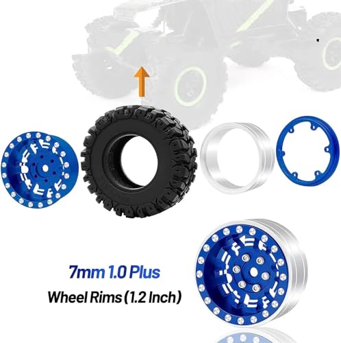 Pneus RC usinés 1.0 Plus et roues beadlock haute précision
