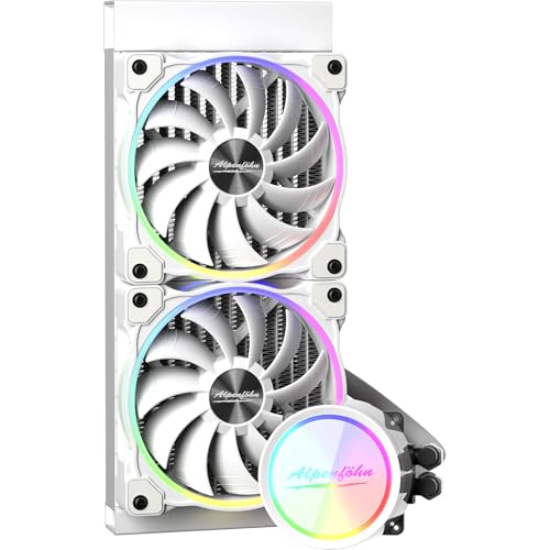 Alpenfohn Glacier Water 240Mm High Speed Argb Cpu Water Cooler - White - 5