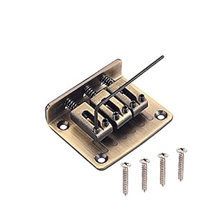 Alnicov Chevalet réglable hardtail à 3 cordes en bronze pour guitare Cigar box - Les Beatles, Paul McCartney, John Lennon, RIngo Starr, George Harrison Alnicov Chevalet réglable hardtail à 3 cordes en bronze pour guitare Cigar box – Image 2