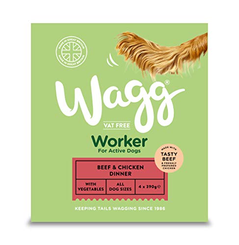 Wagg Working Wet Dog Beef, 4 x 390 g, Pack of 4
