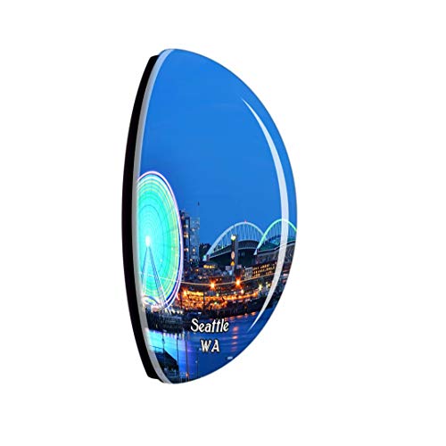 Imán de Cristal 3D Souvenir Seattle Washington USA miniatura 2