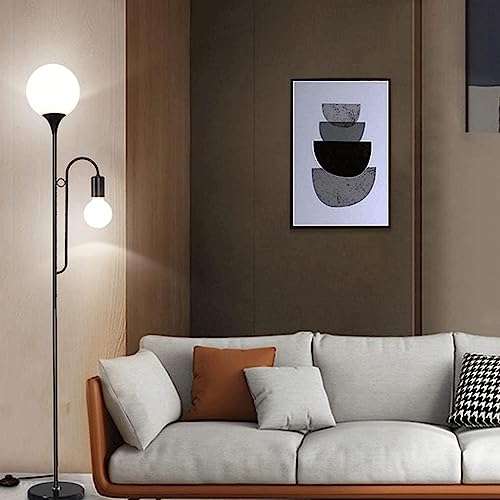 Lámpara de pie para sala de estar con diseño de marcos metálicos y luz de piso moderna 5