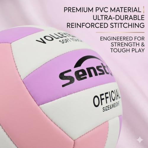 Image of Senston Volleyball Official Size 5 - Waterproof Indoor /Outdoor Soft Volleyball for Beach Play, Game,Gym,Training