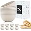 BUSOKIP 10 oz Small Bowl, Wheat Straw Bowls Set of 6, Unbreakable Ice