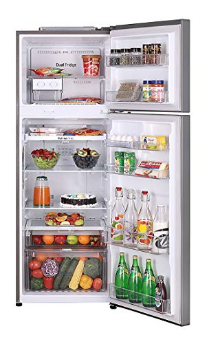 Image of LG 335 L 2 Star Frost Free Inverter Double Door Refrigerator (GL-T372LPZU, Shiny Steel, Convertible)