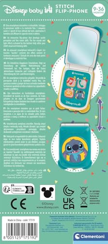 Clementoni Disney Baby Stitch Flip Phone, Children's Phone 9-36 Months - Image 4