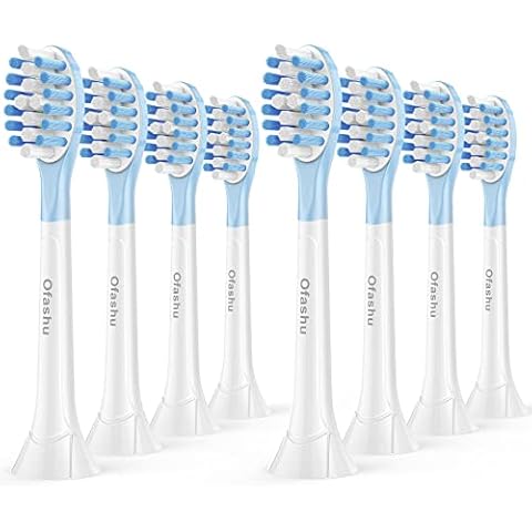Ofashu Replacement Toothbrush Heads for Philips Sonicare ProtectiveClean C3 G3 W3 C2 4100 9044, White, 8 Packs Cover