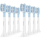 Ofashu Replacement Toothbrush Heads for Philips Sonicare ProtectiveClean C3 G3 W3 C2 4100 9044, White, 8 Packs