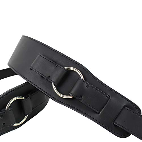 Walker And Williams G-815 Sangle de harnais rembourrée avec dos en cuir Noir ardoise - Les Beatles, Paul McCartney, John Lennon, RIngo Starr, George Harrison Walker And Williams G-815 Sangle de harnais rembourrée avec dos en cuir Noir ardoise – Image 4