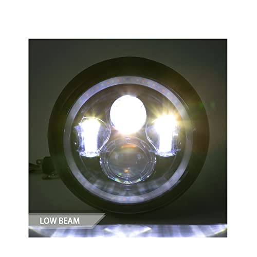 Phares de moto de 7,5 pouces Phares avant à LED pour Cafe Racer Bobber Chopper - Image 5