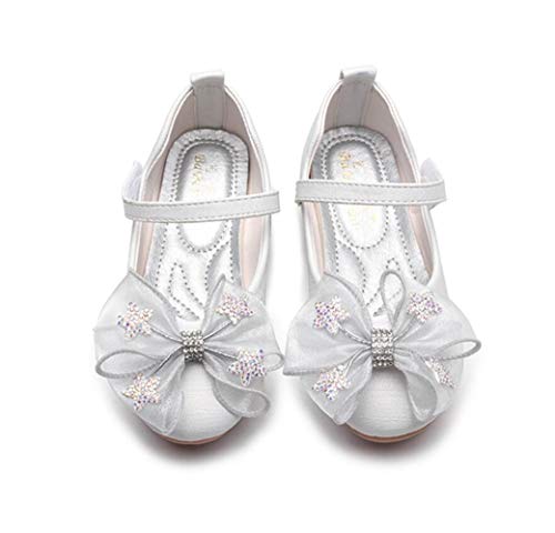 Little Girl Adorable Mary Jane Dress Shoes with Bow, Princess Ballerina Ballet Flats for Girl Party Wedding School Shoe4
