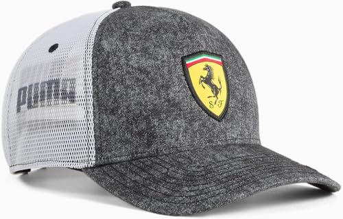 Casquette Ferrari Race PUMA Trucker noire anti-transpiration ajustable universelle