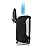 Metal Lighter Double Jet Flame Lighter refillable Gas lighters with Punch Shipped Without Gas (Black Crackle)