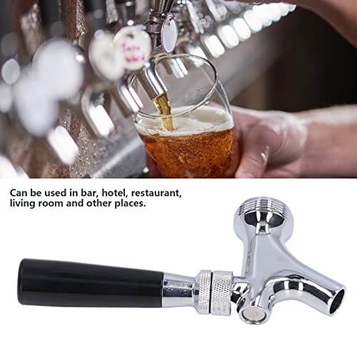 Bierzapfhahn, 28 mm / 1,1 Zoll Außendurchmesser Außengewindeanschluss Bierhahn Messing und 304 Edelstahl Einstellbare Bier Fass Zapfhahn Fassbierhahn Zapfhahn Spender Weinwerkzeuge für Bars Hotels