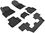 3D MAXpider All-Weather Floor Mats Compatible with Audi Q7 2017-2022 Custom Fit Car Floor Liners, Kagu Series (1st 2nd & 3rd Row, Black)
