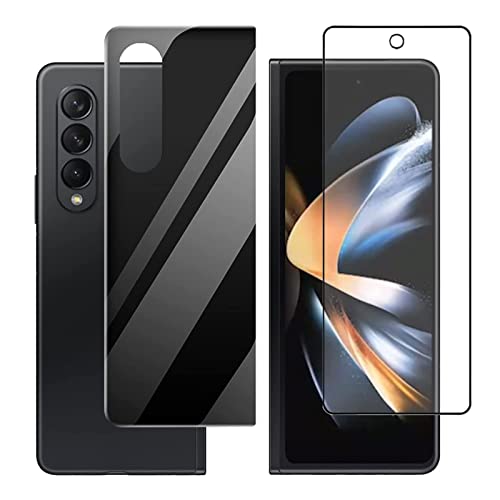Miimall Protector de pantalla de vidrio templado compatible con Samsung Galaxy Z Fold 4, curvado 3D, sin burbujas, antiarañazos, cobertura completa, protector de pantalla de vidrio templado para