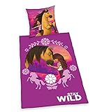 Herding Spirit Bettwäsche-Set, Cotton, Violett, 80 x 80 cm, 135 x 200 cm