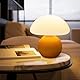 Pilz Nachttischlampe Tischlampe, Mushroom Lamp, Pilzlampen Tischlampe, Pilz Bedside Lampe, Mushroom Bedside Table Lamp, Led Dimmbar Tischleuchte Deko Wohnzimmer, Keramikbasis Glas Klein Nachtlampe