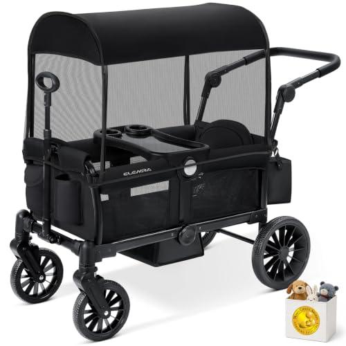 ELEMARA Foldable Wagon Stroller for 2 Kids