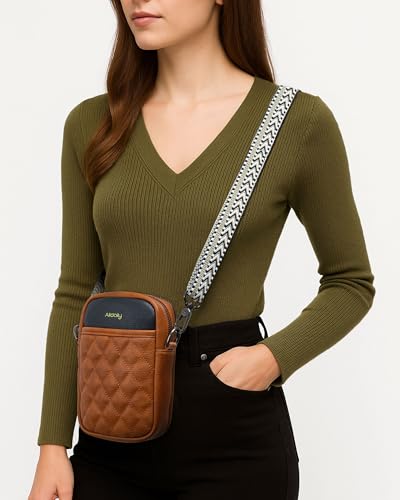 Image of Alldaily Small Crossbody Bag for Women Vegan Leather Phone Purse with Card Slots