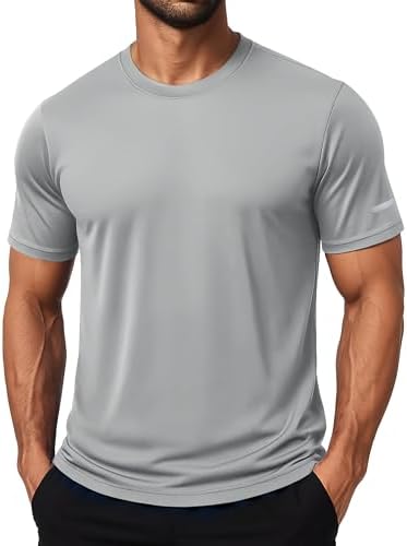 MAGCOMSEN Sport Tshirt Herren UV Tshirt Kurzarm Funktionsshirt UPF 50+ Atmungsaktiv Sommer Sportshirt mit Reflexstreifen