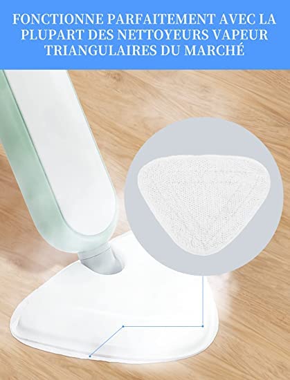 Malayas - 4 Ricariche in microfibra per scopa a vapore Mop,Universale