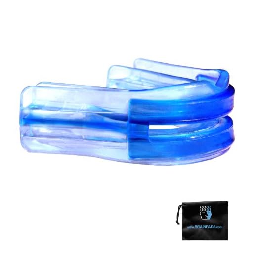 Brain Pad LoPro weiblich doppelt kaschiert Zahnschutz für Erwachsene (blau/transparent)